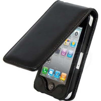 Apple iPhone 4S/4 Flip2 Калъф Черен + Протектор