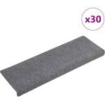 vidaXL Изтривалки за стълби, самозалепващи се, 30 бр. , 65x21x4 см, светлосиви, с правоъгълен кант (3365694)