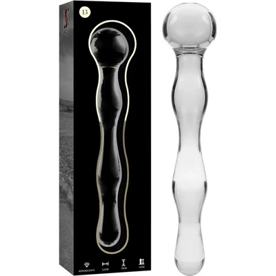 Ibiza Nebula Model 13 Dildo Borosilicate Glass 18 x 3.5 cm Clear