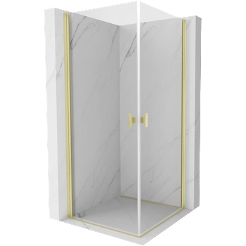 Mexen Mist-B Duo душ кабина с врати 80 x 80 см, прозрачна, с четка златисто - 8A2-080-080-55-00 (8A2-080-080-55-00)