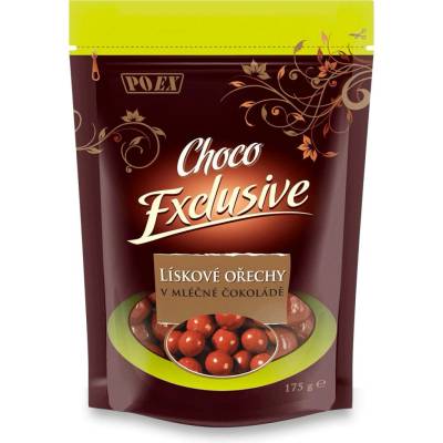 Poex Choco Exclusive Lísková jádra v mléčné čokoládě 175 g