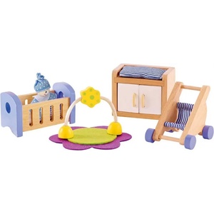 Hape Комплект дървени мини мебели Hape - Обзавеждане за бебешка стая (H3459)
