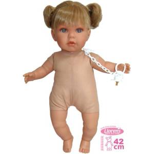 Llorens 424J JULIA - реалистична кукла със звуци и меко текстилно тяло - 42 см (4-424J)
