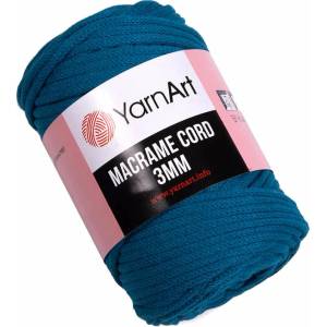 YARNART Macrame Cord 3 mm 85 m 789 Dark Blue юта (Macrame Cord 3 mm 789)
