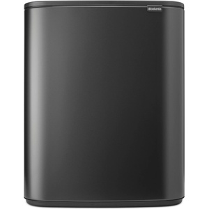 Brabantia Кош за отпадъци с бутон BO TOUCH BIN, 60 л, тъмносив, стомана, Brabantia (BRAB233623)