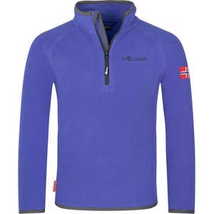 TROLLKIDS Детски поларен пуловер Trollkids Kid's Nordland Half Zip Fleece jumper - Ultramarine / Black - размер 92 (EU) (704-1727-3011)