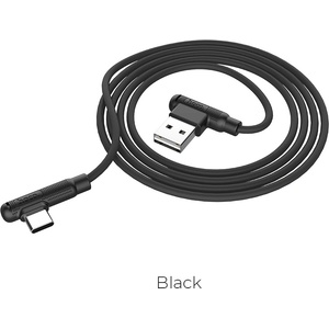 hoco. X46 Type-C / USB кабел черен 90 градуса (HC723741)
