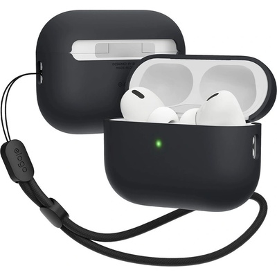 Elago Airpods Pro 2 Liquid Hybrid Case with Nylon Lanyard EAPP2RH-BA-ROSTR-BK