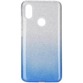 Forcell Блестящ Силиконов Калъф за XIAOMI Redmi 7, FORCELL Shining Case, Сребро/Син (5903396006661)