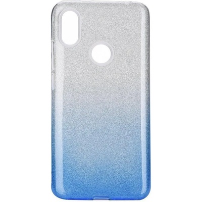 Forcell Блестящ Силиконов Калъф за Xiaomi Redmi 7, Forcell Shining Case, Сребро/Син (5903396006661)