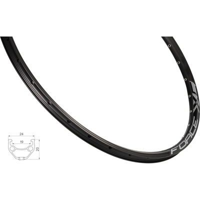 Ráfek Force XC BASIC DISC 559x19, 36děr, černý