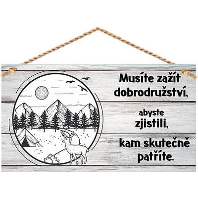 Dekorační obrázek na zavěšení - dobrodružství