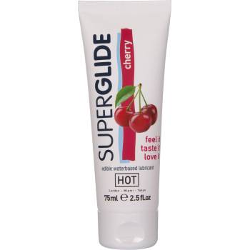 Image 1 of HOT Superglide Edible Waterbased Lubricant Cherry 75ml