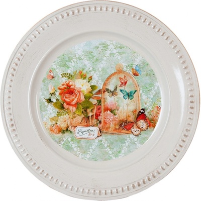 Clayre & Eef Kulatý podnos Papillon 35cm