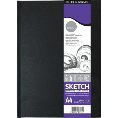 Daler Rowney Skicár Simply extra biely 100 g/m² A6