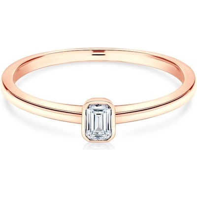 Savicki Zásnubný prsteň Pure ružové zlato diamant PURE P EM 15 D R