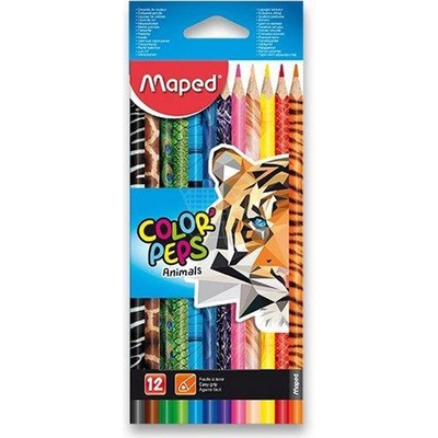 Maped Color'Peps trojhranné pastelky Animal 12 barev