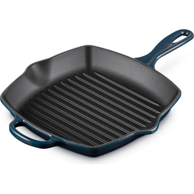 Le Creuset 20183261290422 Grilovacia panvica Signature štvorcová 26 cm, tmavomodrá
