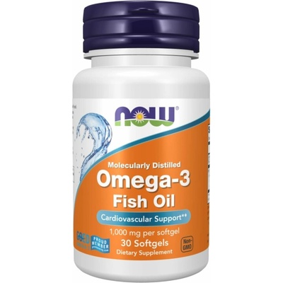 NOW Foods Omega-3 molekulárně destilované 30 softgel kapslí