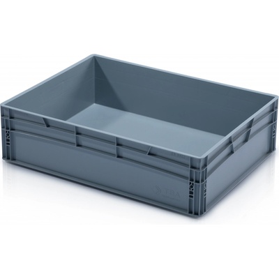 TBA Plastová Euro přepravka 800 x 600 x 220 cmmm plný úchyt