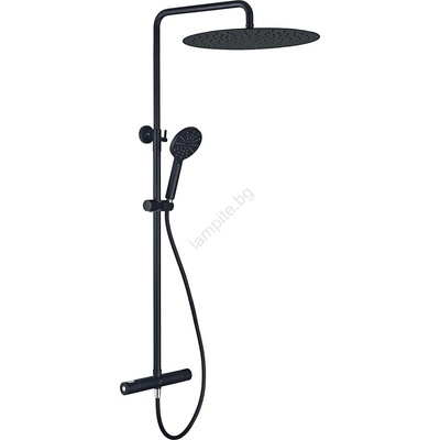 Bath Deluxe Комплект за душ с термостатен смесител dragor матово черен (bt0085)