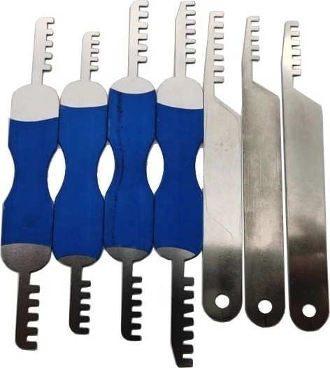 Mobilly комплект гребенчати шперцове LockPick 7в1 за отваряне на катинари (ML0021)