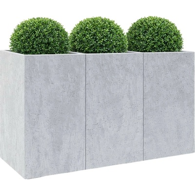 HowHomely Květináč na kolečkách BETONIQUE 90x60 cm šedý beton