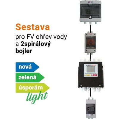 SolarEco sestava pro FVE ohřev vody NZÚ light - MPPT regulátor SolarEco ZSE2 3,6kW