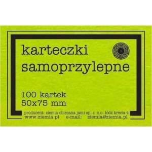 Ziemia Obiecana Adhesive Notes Fluo 50x75mm 100K green