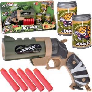 Jokomisiada Foam Dart Pistol + Cans Shooting Set for Kids ZA5981