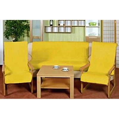 Bellatex přehoz 3+1+1 Korall 6014/005 sýto žltá 150 x 200 cm, 65 x 150 cm