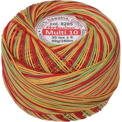 Ariadna Viacfarebná priadza Multi 10 50 g - 0205