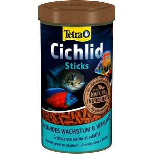 TETRA Cichlid Sticks е храна на пръчици, предназначена за да изпълни хранителните изисквания на цихлиди и други големи тропически риби