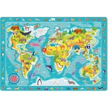 Dodo s hledáním obrázků Mapa světa 80 dielov