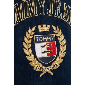 Tommy Hilfiger Памучен суичър Tommy Jeans в тъмносиньо с апликация DM0DM19755 (DM0DM19755)