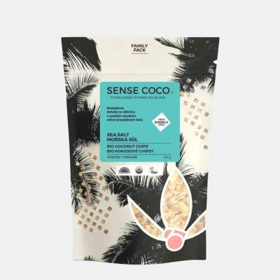 Sense Coco Kokosové chipsy s mořskou solí BIO 250 g
