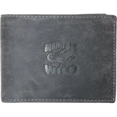 Born to be Wild Šedá pánská kožená se škorpiónem