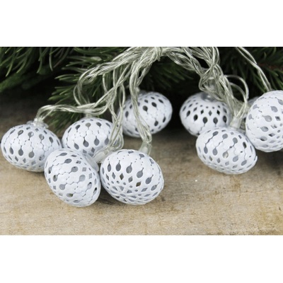 Home decoration Vianočná reťaz 160cm BALL Biela teplá biela