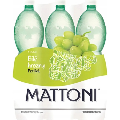 Mattoni Minerálna voda Biele hrozno 6 x 1,5 l