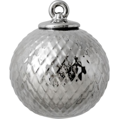 Lyngby Коледна топка Rhombe 7 см сребърна (201241)