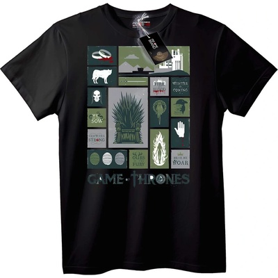 NOONEBRAND Тениска Game of Thrones Символи на Домове - 3XL, White