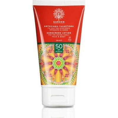 GARDEN Слънцезащитен лосион за лице и тяло с Арган и Алое , Garden Sunscreen Lotion For Face & Body SPF50 150ml