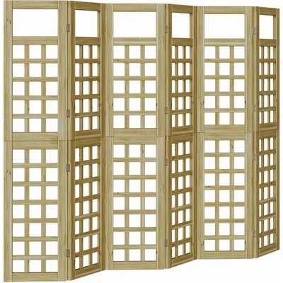 vidaXL Zástěna pro soukromí 240 × 180 cm hnědá 6 ks 3385877