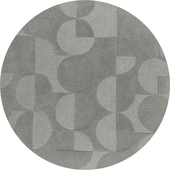 Flair Rugs Кръгъл килим от сива вълна ø 160 cm Gigi - Flair Rugs (503119373932)