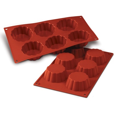 Silikomart Форма за кексчета Sf034 Briochette Cannellata (20.034.00.0065)