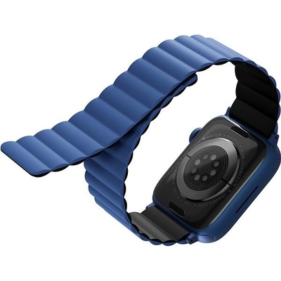 Uniq Revix Reversible Magnetic remienok pre Apple Watch 42/44/45/Ultra 49mm modrý/čierny UNIQ-45MM-REVBLUBLK