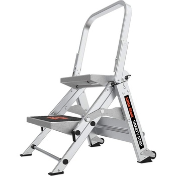 Little Giant Ladder Алуминиева степ стълба с широки гумирани 2 стъпала Safety Step (10210BAEN)