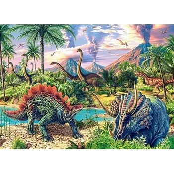 Image 1 of Castorland - Puzzle World of dinosaurs II - 120 piese