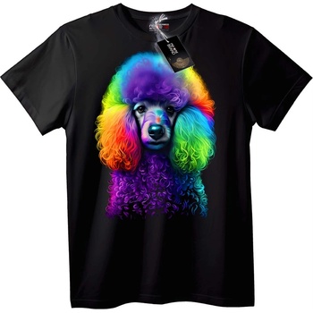 NOONEBRAND Тениска Цветен Пудел - 2XL, White