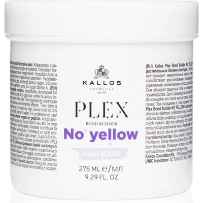 Kallos Plex No Yellow маска за коса неутрализиращ жълтеникавите оттенъци 275ml